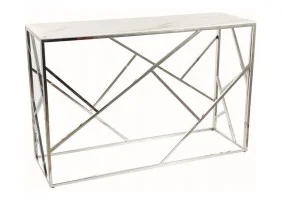 Консоль ESCADA C II белый эффект мрамора/серебряный 120*40 ESCADACIIMAS