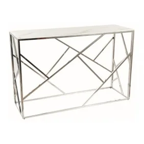 Консоль ESCADA C II белый эффект мрамора/серебряный 120*40 ESCADACIIMAS