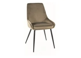 Стул кухонный COBE VELVET черный каркас/оливковый BL.77 COBEVCOL