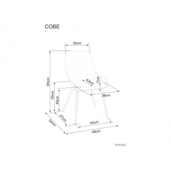 Стул кухонный COBE VELVET черный каркас/оливковый BL.77 COBEVCOL 3