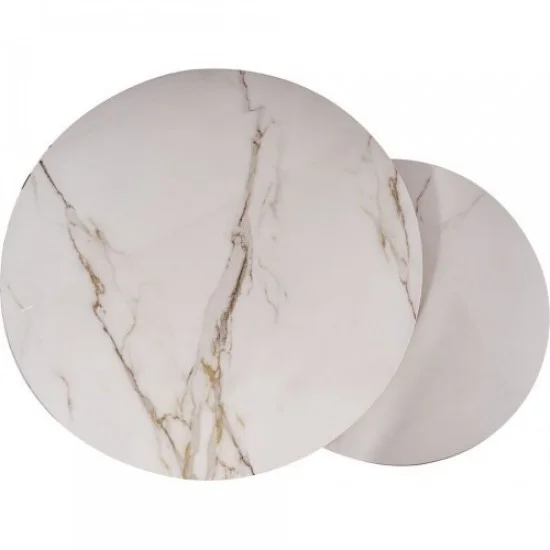 Журнальний столик KORA D білий D.80 D.60/ чорний мат (комплект) KORADBC 2