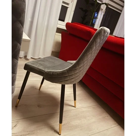 Крісло Piano Velvet Сірий / Чорний PIANOVCSZ 9