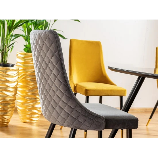 Крісло Piano Velvet Сірий / Чорний PIANOVCSZ 7