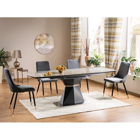 Крісло Piano Velvet Сірий / Чорний PIANOVCSZ 11