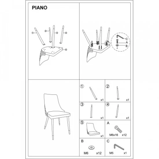 Кресло Piano Velvet Зеленый / Черный PIANOVCZ 5