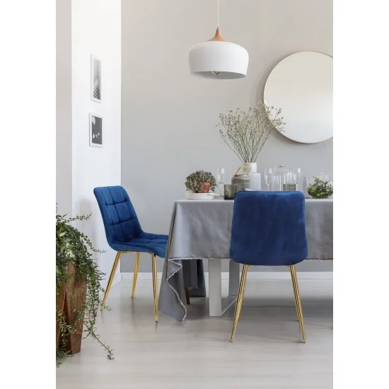 Стул Chic Velvet Синий / Золотой CHICVZLGR 2