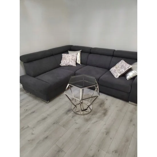 Журнальный стол Rolex 48х42 Дымчатый / Серебряный ROLEXSC 2