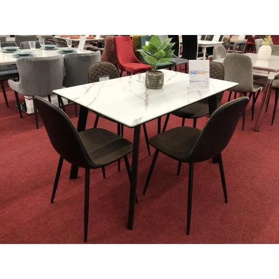 Стол обеденный Samuel 80х120 Эффект Мармура / Черный Мат SAMUELCSZ120 3