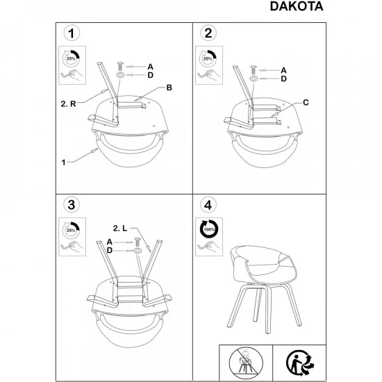 Стул Dakota Velvet Морской / Дуб DAKOTAVDMO 2