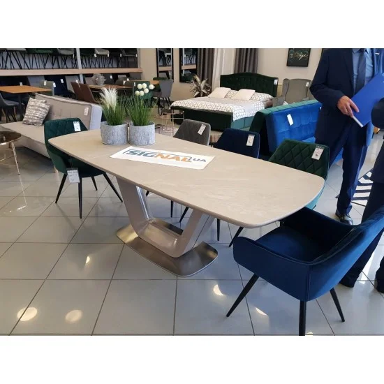Стол обеденный раскладной Armani Ceramic 160(220)х90 Серый ARMANISZ160 9