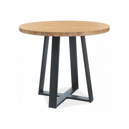 Стіл обідній Vasco 90х90 Масив Дуба / Чорний VASCOLDCFI90 4