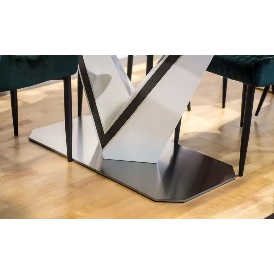 Стол обеденный раскладной Valerio Ceramic 160(220)X90 Серый / Белый VALERIOSZB 4