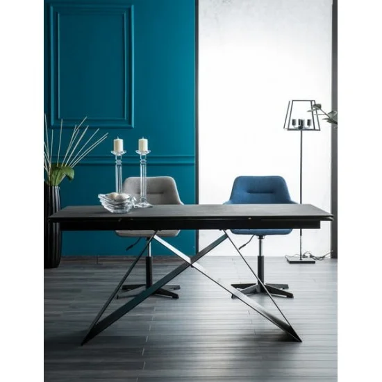 Стол обеденный раскладной Westin II 160(240)x90 Ефект камня Черный / Черный WESTINSZC160 9