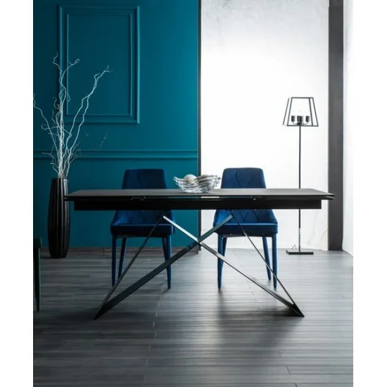 Стол обеденный раскладной Westin II 160(240)x90 Ефект камня Черный / Черный WESTINSZC160 8