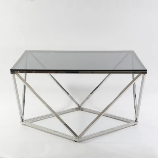 Журнальний стіл Silver A Silver A 80х80 Димчастий / Срібний SILVERASC 6
