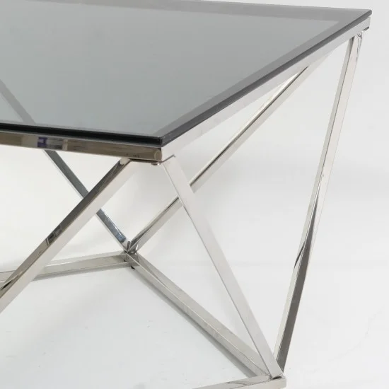 Журнальний стіл Silver A Silver A 80х80 Димчастий / Срібний SILVERASC 4