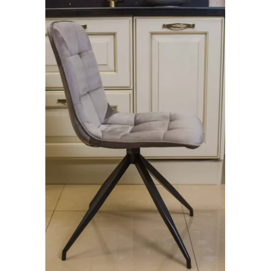 Стул Texo Velvet Серый / Черный TEXOVCSZ14 4