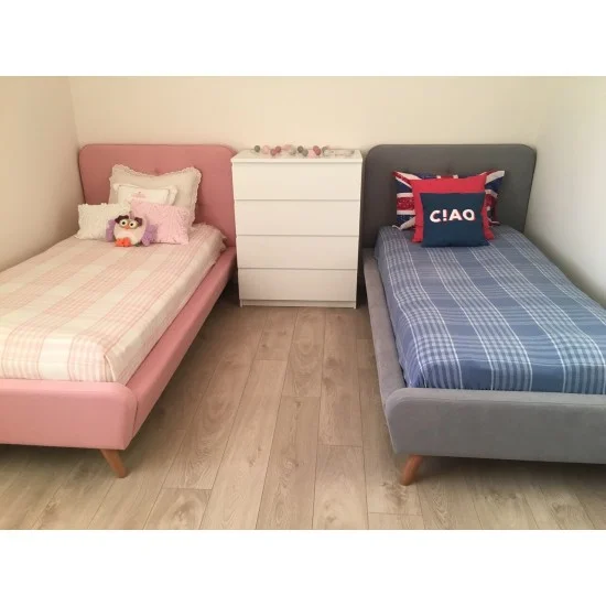 Односпальная кровать Tiffany 90X200 Серый TIFFANY90SZ 5