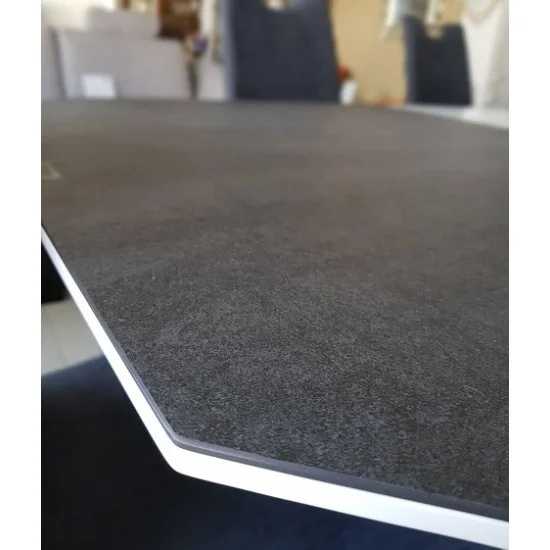 Стол обеденный раскладной Valerio Ceramic 160(220)X90 Серый / Белый VALERIOSZB 6