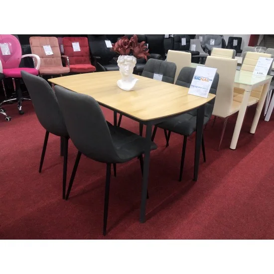 Стол обеденный раскладной Vitro II 120(160)х80 Дуб / Графит VITROIIDGR120 2