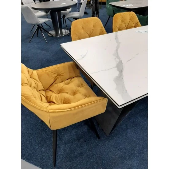 Стол обеденный раскладной Westin III Ceramic 160(240)x90 Белый / Черный Мат WESTINIIIBC160 5