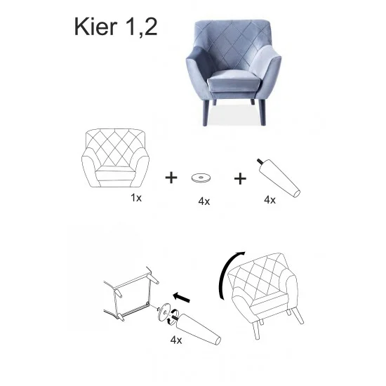 Диван Signal Kier 2 Каррі KIER2V68W 2