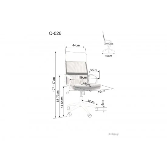 Компьютерное кресло Q-026 Серый OBRQ026SZ 17