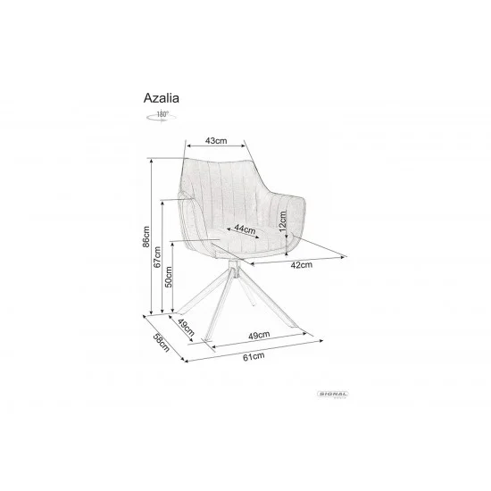 Кресло AZALIA BREGO Черный каркас / Бежевый 31 AZALIABRCJBE 6