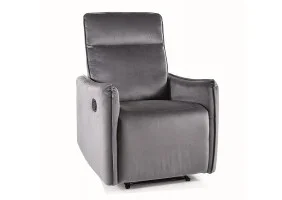 Крісло TRAVIS 1 VELVET Сірий BLUVEL 14 TRAVIS1VSZ