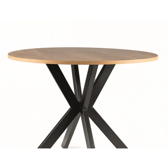 Стіл обідній TALIA II Дуб / Чорний матовий діаметр 90 TALIAIIDCFI90 2