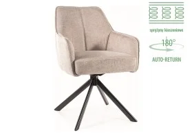 Стілець NOTTI BREGO Чорний каркас / Бежевий 31 NOTTIBRCJBE