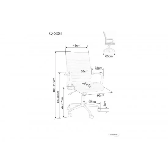Комп'ютерне крісло Q306 Коричневий OBRQ306BR 11