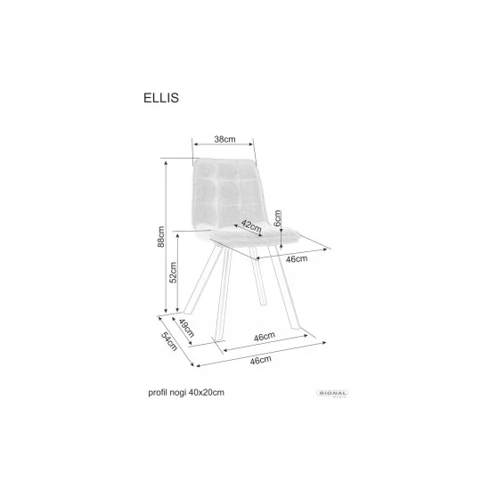 Крісло ELLIS BJORN Чорний каркас / Оливковий 77 ELLISBJCOL 4