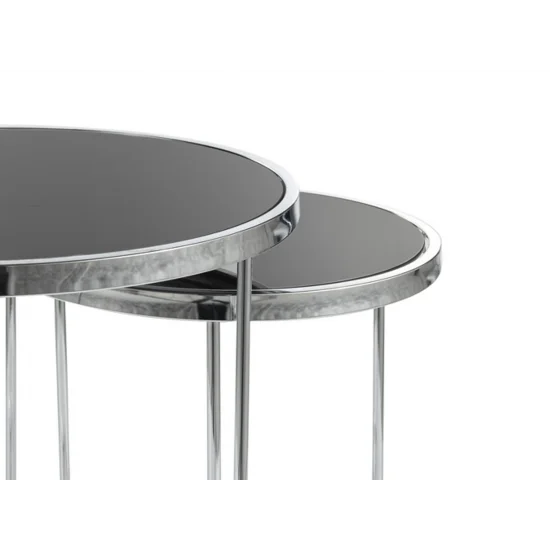 Журнальный столик SALVA Черный / Хром (комплект) SALVACCH 2