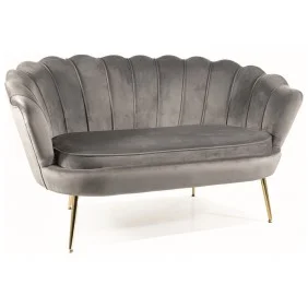 Диван CAMELLIA 2 VELVET Серый BLUEVEL 14 / Золото CAMELLIAV2SZZL