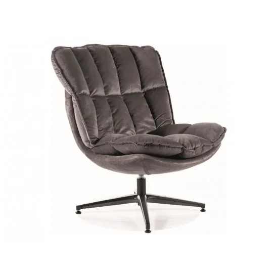 Кресло VESTA VELVET Черный каркас / Серый TAP.218 VESTAVCSZ 1