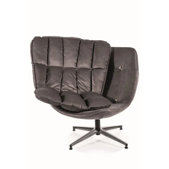 Кресло VESTA VELVET Черный каркас / Серый TAP.218 VESTAVCSZ 2