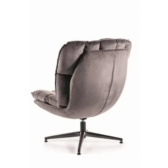 Кресло VESTA VELVET Черный каркас / Серый TAP.218 VESTAVCSZ 3