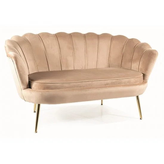 Диван CAMELLIA 2 VELVET Бежевий BLUEVEL 28/Золото CAMELLIAV2BEZL 1