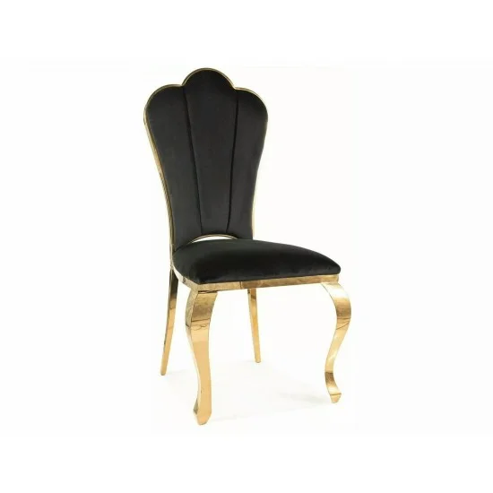 Крісло QUEEN VELVET золота TAP. / Чорний BLUVEL 19 QUEENVZCL 3