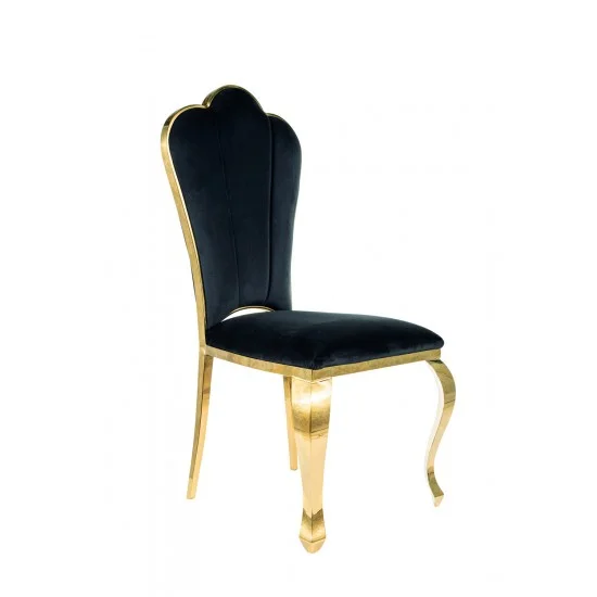 Крісло QUEEN VELVET золота TAP. / Чорний BLUVEL 19 QUEENVZCL 2