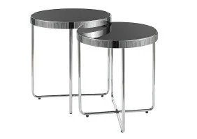 Журнальный столик SAGA Черный / Хром (комплект) SAGACCH