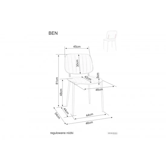 Кресло BEN искусственная кожа Черный / Серый TAP. 223 BENSSCSZ 3
