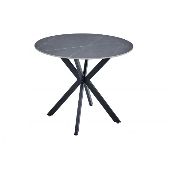 Стол обеденный TALIA Серый (эффект мрамора) / Черный диаметр 90 TALIASZC90 4