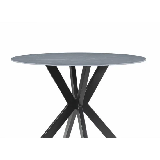 Стол обеденный TALIA Серый (эффект мрамора) / Черный диаметр 90 TALIASZC90 2