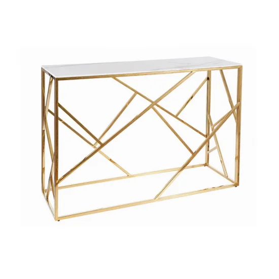 Консоль ESCADA C II білий ефект мармуру / золото 120X40 ESCADACMAZL 1