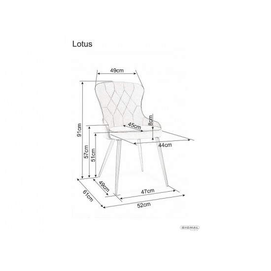 Кресло LOTUS VELVET Черный LOTUSVCC 2