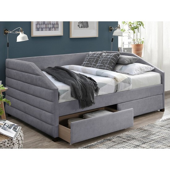 Кровать односпальная NADIA VELVET 120x200 серая TAP.142 NADIAV120SZ 1
