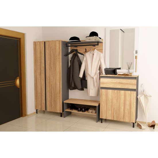 Шафа Verona 2D Блеквуд ячмінний / Антрацит 2