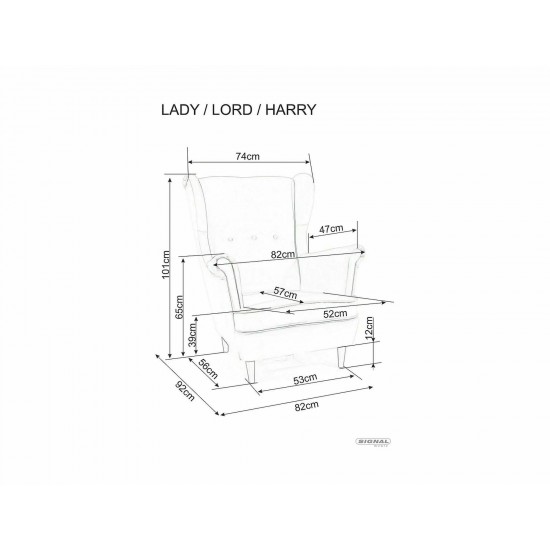 Крісло Lady Velvet Антична Троянда LADYV52 2